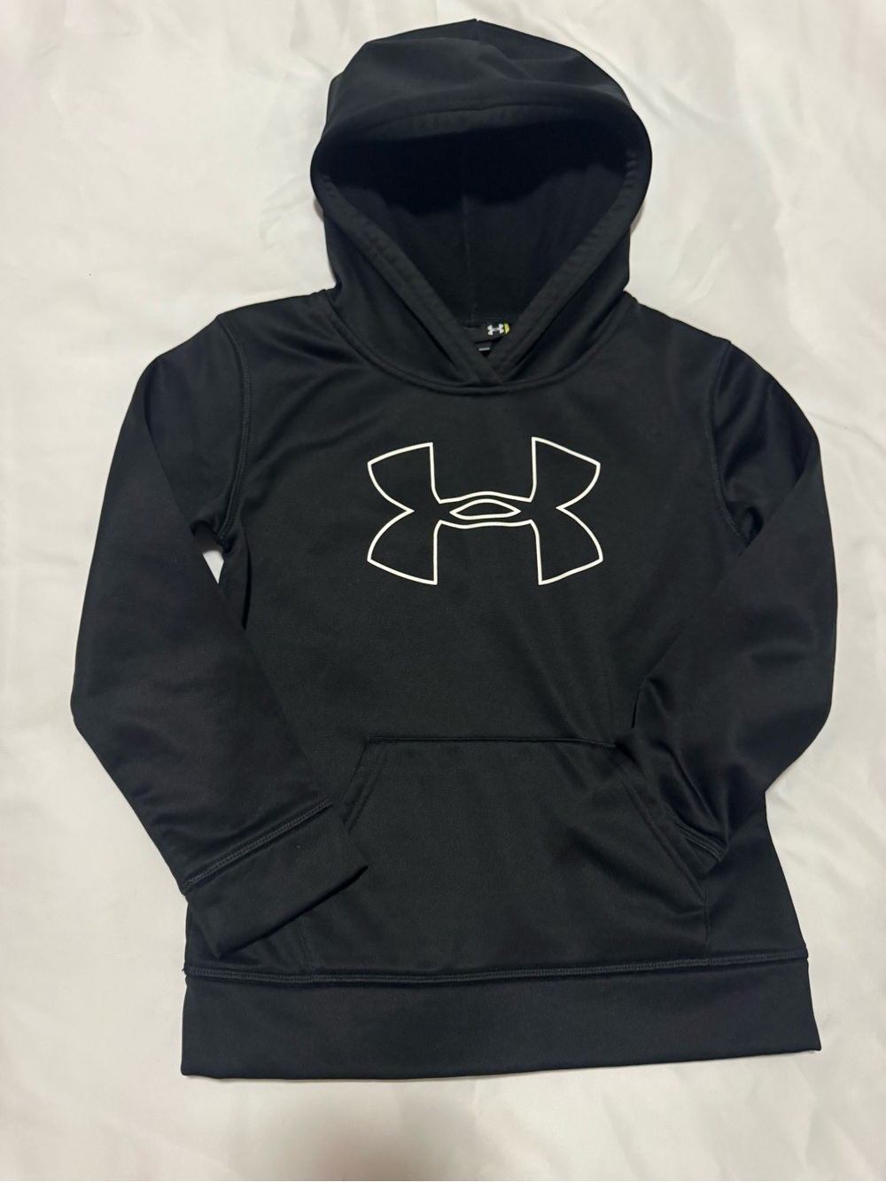 Under Armour Kids Black Hoodie with White Logo